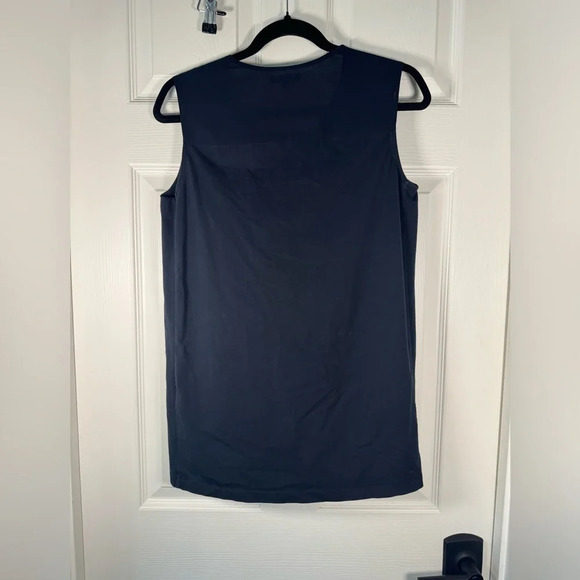 Lafayette 148 New York Navy Layered Business Causal Tank Top Size Small Petite - Picture 7 of 8